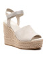 Calvin Klein Jeans Espadrile Wedge Sandal Ankle Clip Su YW0YW00571 Bež - Pepit.si