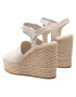 Calvin Klein Jeans Espadrile Wedge Sandal Ankle Clip Su YW0YW00571 Bež - Pepit.si