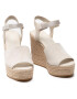 Calvin Klein Jeans Espadrile Wedge Sandal Ankle Clip Su YW0YW00571 Bež - Pepit.si