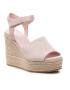 Calvin Klein Jeans Espadrile Wedge Sandal Ankle Clip Su YW0YW00571 Roza - Pepit.si