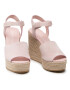 Calvin Klein Jeans Espadrile Wedge Sandal Ankle Clip Su YW0YW00571 Roza - Pepit.si