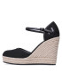 Calvin Klein Jeans Espadrile Wedge Sandal Close Toe Ess YW0YW01194 Črna - Pepit.si