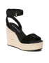 Calvin Klein Jeans Espadrile Wedge Sandal Su Con YW0YW01026 Črna - Pepit.si