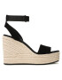 Calvin Klein Jeans Espadrile Wedge Sandal Su Con YW0YW01026 Črna - Pepit.si