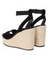 Calvin Klein Jeans Espadrile Wedge Sandal Su Con YW0YW01026 Črna - Pepit.si