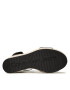 Calvin Klein Jeans Espadrile Wedge Sandal Su Con YW0YW01026 Črna - Pepit.si