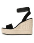 Calvin Klein Jeans Espadrile Wedge Sandal Su Con YW0YW01026 Črna - Pepit.si