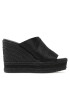 Calvin Klein Jeans Espadrile Wedge Sandal Webbing YW0YW00961 Črna - Pepit.si