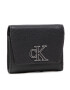 Calvin Klein Jeans Majhna ženska denarnica Minimal Monogram Med Trifold K60K609349 Črna - Pepit.si