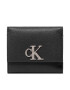 Calvin Klein Jeans Majhna ženska denarnica Texture Med Trfold K60K609828 Črna - Pepit.si