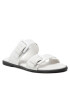 Calvin Klein Jeans Natikači Flat Sandal Twostraps Rub YW0YW00537 Bela - Pepit.si