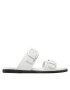 Calvin Klein Jeans Natikači Flat Sandal Twostraps Rub YW0YW00537 Bela - Pepit.si