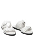 Calvin Klein Jeans Natikači Flat Sandal Twostraps Rub YW0YW00537 Bela - Pepit.si