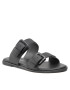 Calvin Klein Jeans Natikači Flat Sandal Twostrips Rub YW0YW00537 Črna - Pepit.si