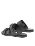 Calvin Klein Jeans Natikači Flat Sandal Twostrips Rub YW0YW00537 Črna - Pepit.si