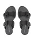 Calvin Klein Jeans Natikači Flat Sandal Twostrips Rub YW0YW00537 Črna - Pepit.si