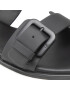 Calvin Klein Jeans Natikači Flat Sandal Twostrips Rub YW0YW00537 Črna - Pepit.si