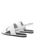 Calvin Klein Jeans Sandali Flat Sandal Hw Lth 2 YW0YW00544 Bela - Pepit.si