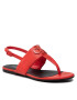 Calvin Klein Jeans Sandali Flat Sandal Hw Lth 2 YW0YW00544 Rdeča - Pepit.si