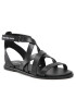 Calvin Klein Jeans Sandali Flat Sandal Strappy Lth YW0YW00547 Črna - Pepit.si