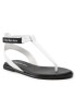 Calvin Klein Jeans Sandali Flat Sandal Toe YW0YW00545 Bela - Pepit.si