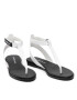 Calvin Klein Jeans Sandali Flat Sandal Toe YW0YW00545 Bela - Pepit.si