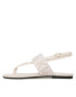 Calvin Klein Jeans Sandali Flat Sandal Toepost Webbing YW0YW00956 Bela - Pepit.si