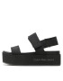 Calvin Klein Jeans Sandali Flatform Sandal Softny YW0YW00965 Črna - Pepit.si