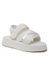 Calvin Klein Jeans Sandali Prefresato Sandal Bagde YW0YW00967 Bela - Pepit.si