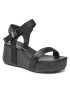 Calvin Klein Jeans Sandali Wedge Block Sandal Satin/Hw YW0YW00980 Črna - Pepit.si