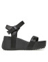 Calvin Klein Jeans Sandali Wedge Block Sandal Satin/Hw YW0YW00980 Črna - Pepit.si