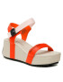 Calvin Klein Jeans Sandali Wedge Block Sandal Satin/Hw YW0YW00980 Oranžna - Pepit.si