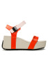 Calvin Klein Jeans Sandali Wedge Block Sandal Satin/Hw YW0YW00980 Oranžna - Pepit.si