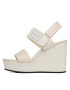 Calvin Klein Jeans Sandali Wedge Sandal Badge YW0YW01028 Bela - Pepit.si