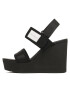 Calvin Klein Jeans Sandali Wedge Sandal Badge YW0YW01028 Črna - Pepit.si