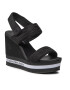 Calvin Klein Jeans Sandali Wedge Sandal Sling Pes YW0YW00572 Črna - Pepit.si