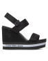 Calvin Klein Jeans Sandali Wedge Sandal Sling Pes YW0YW00572 Črna - Pepit.si