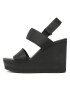 Calvin Klein Jeans Sandali Wedge Sandal Webbing YW0YW00959 Črna - Pepit.si