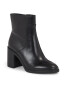 Calvin Klein Jeans Škornji Mid Block Heel Boot Lth Wn YW0YW01259 Črna - Pepit.si