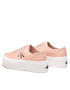 Calvin Klein Jeans Tenis superge Cupsole Flatform Laceup Low Txt YW0YW00766TKY Roza - Pepit.si