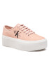 Calvin Klein Jeans Tenis superge Cupsole Flatform Laceup Low Txt YW0YW00766TKY Roza - Pepit.si