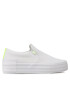 Calvin Klein Jeans Tenis superge Vulc Flatf Bold Slipon Fluo Cont YW0YW00905 Bela - Pepit.si