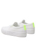 Calvin Klein Jeans Tenis superge Vulc Flatf Bold Slipon Fluo Cont YW0YW00905 Bela - Pepit.si