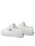 Calvin Klein Jeans Tenis superge Vulc Flatform Essential Mono YW0YW01030 Bela - Pepit.si