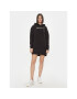 Calvin Klein Jeans Vsakodnevna obleka Double Ck Hoodie Dress J20J223257 Črna Oversize - Pepit.si