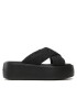 Calvin Klein Natikači Bubble Slide - Woven HW0HW01468 Črna - Pepit.si