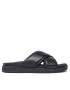 Calvin Klein Natikači Criss Cross Sandal Lth HM0HM01069 Črna - Pepit.si