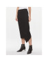 Calvin Klein Ravno krilo Stretch Jersey Midi Skirt K20K206808 Črna Slim Fit - Pepit.si