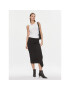 Calvin Klein Ravno krilo Stretch Jersey Midi Skirt K20K206808 Črna Slim Fit - Pepit.si