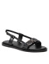 Calvin Klein Sandali Almond Flat Sandal W/Hdw HW0HW00680 Črna - Pepit.si